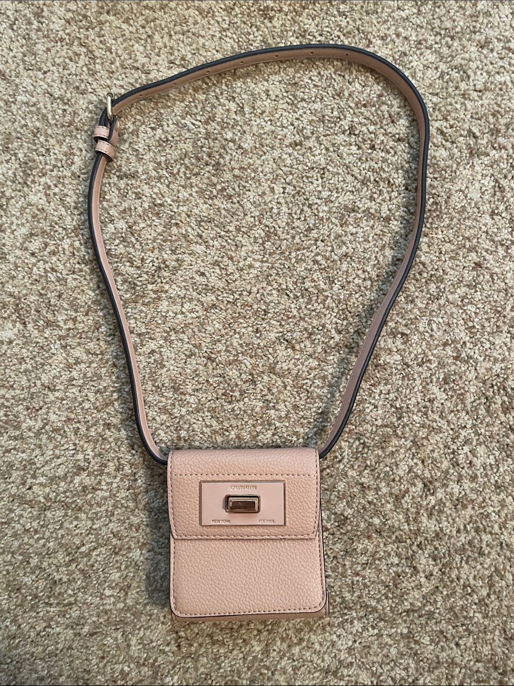 Calvin Klein Blush Pink Crossbody Phone Pouch